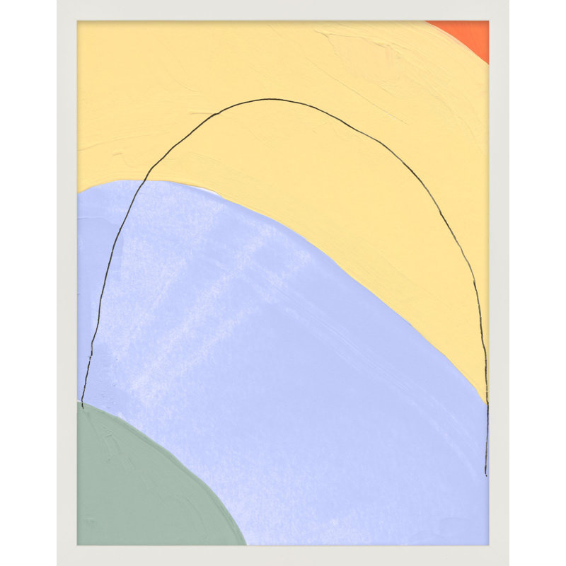 Ellipse 2 Painting by Andrea Stokes, White Framed, 50" H x 40" W x 1.25" D