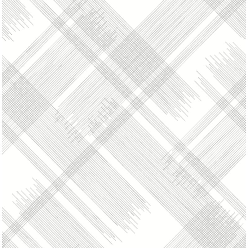 Rouleau de papier peint lisse L 33 pi x l 20,5 po Zag Modern, gris