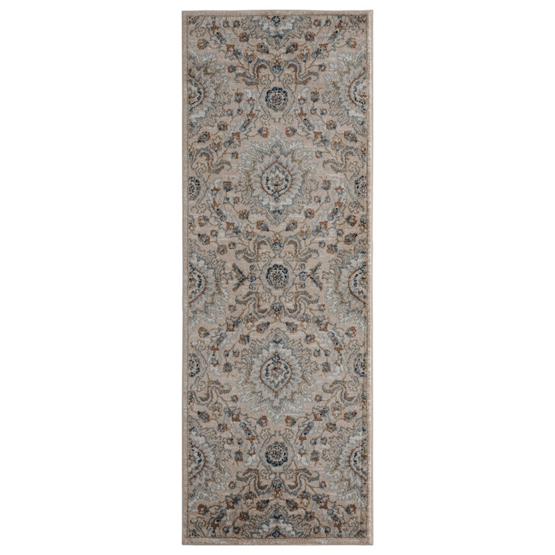 Tapis beige Blandine Century, Tapis de couloir 2 pi 7 po X 7 pi 2 po