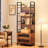 70.87" Industrial Farmhouse Bookshelf - 4-Tier Storage with 2 Drawers, Rustic Bookcase for Living Room & Office