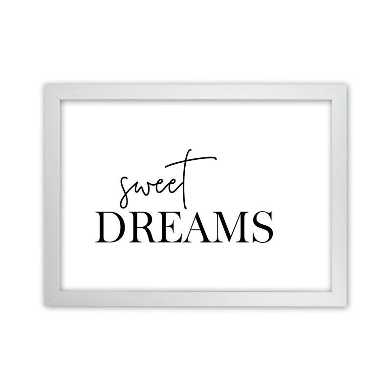 Sweet Dreams - Print, 64cm H x 88cm W x 3cm D, White Framed Canvas