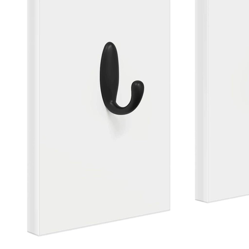 Wall-Mounted Coat Rack 84 X 10 X 80 Cm Engineered Wood, White