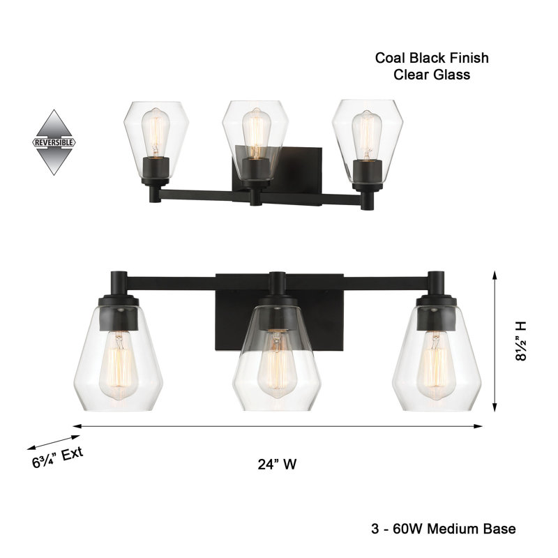 Bothwick 3 - Light Dimmable Vanity Light