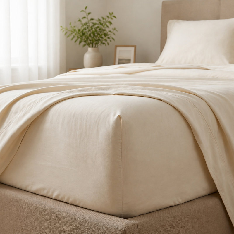 Ensemble de draps en microfibre et bambou hypoallergéniques avec confort rafraîchissant, Queen Sheet Set with 2 Pillowcases