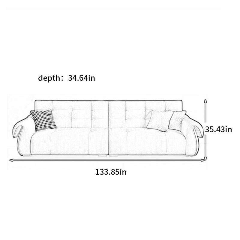 Inge, 35.43" H x 133.85" W x 34.64" D