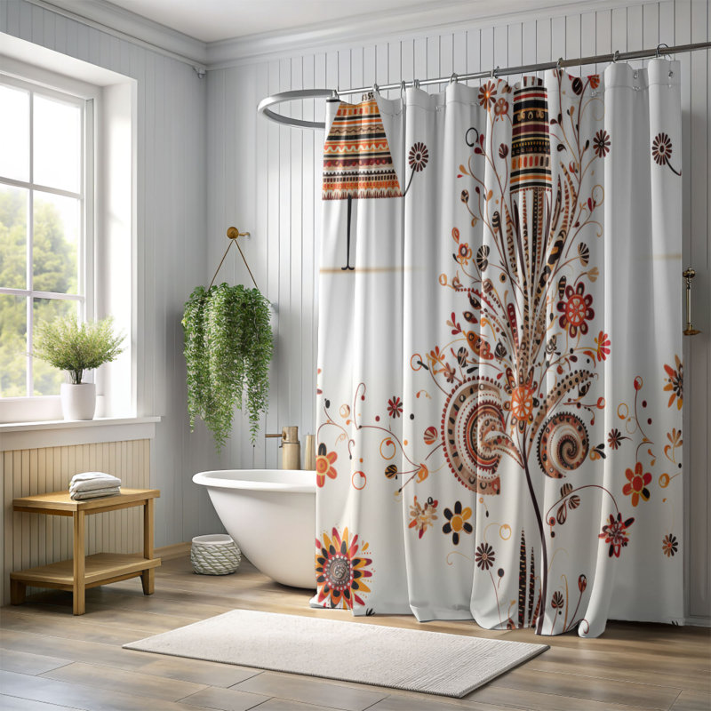 Rideau de douche Gradin, H 74 po x l 71 po
