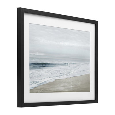 Morning Bliss Beach Coast Framed Print Under Glass, design by Natalie Carpentieri