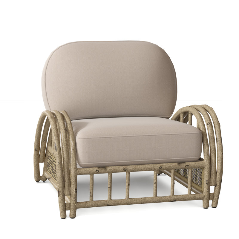 River Run Wicker Outdoor Lounge Chair, Linen Antique Beige Sunbrella®
