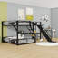 Lit superposé en métal avec glissade, ports USB et bureau-270970884