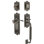 Nostalgic Warehouse Egg & Dart Plate C Grip Handleset with Single Cylinder Deadbolt and Manor Lever