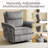 Oversized Power Recliner Chair Swivel Glider With Massage And Heat，Dark Grey-332469555
