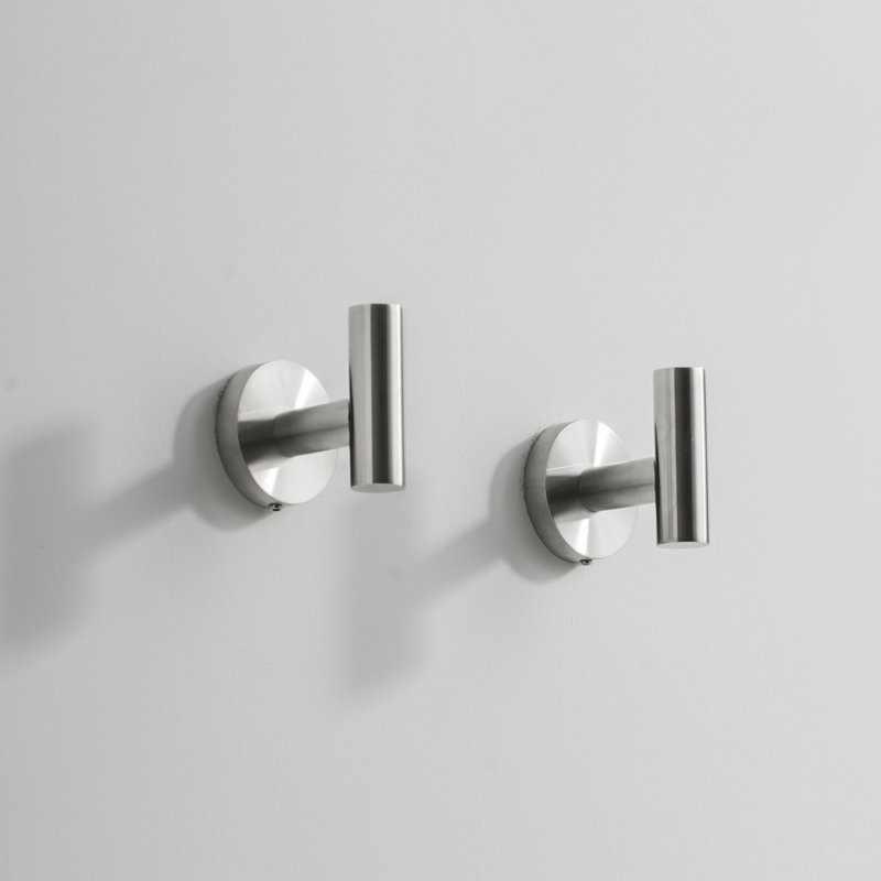 Wall Mounted Robe Hook, Brushed Nickel