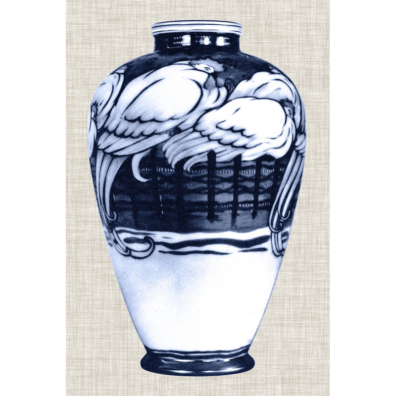 Blue & White Vase VI - Wrapped Canvas Print, 46cm H x 30cm W