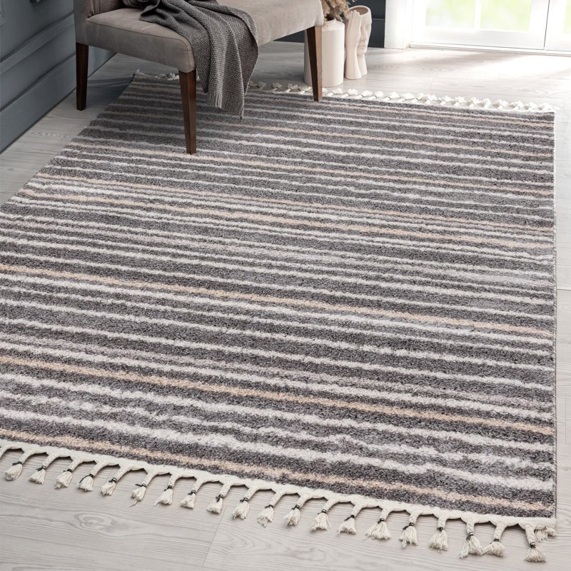 Tapis gris Emmalei, Rectangle 7 pi 6 po x 10 pi