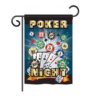 Drapeau de poker pour maison / jardin en polyester à 2 faces