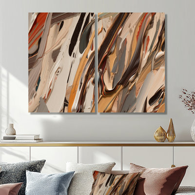 «Terracotta Bliss Texture Abstract VI», reproduction d'art sur toile