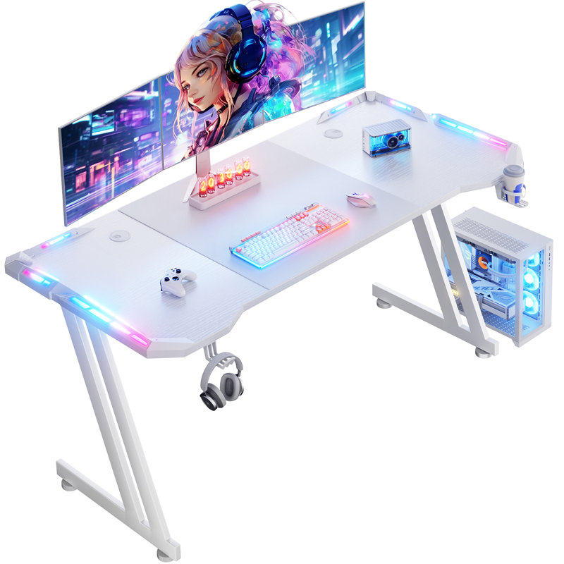 Metal Base Computer Desk, 74cm. H x 160cm. W x 60cm. D