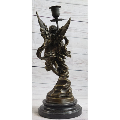 Figurine ange bronze Bursa «Psyché et Éros»