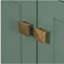Armoire de meuble-lavabo 30 po, lavabo en céramique, meuble-lavabo simple vert avec 2 portes et 1 tablette