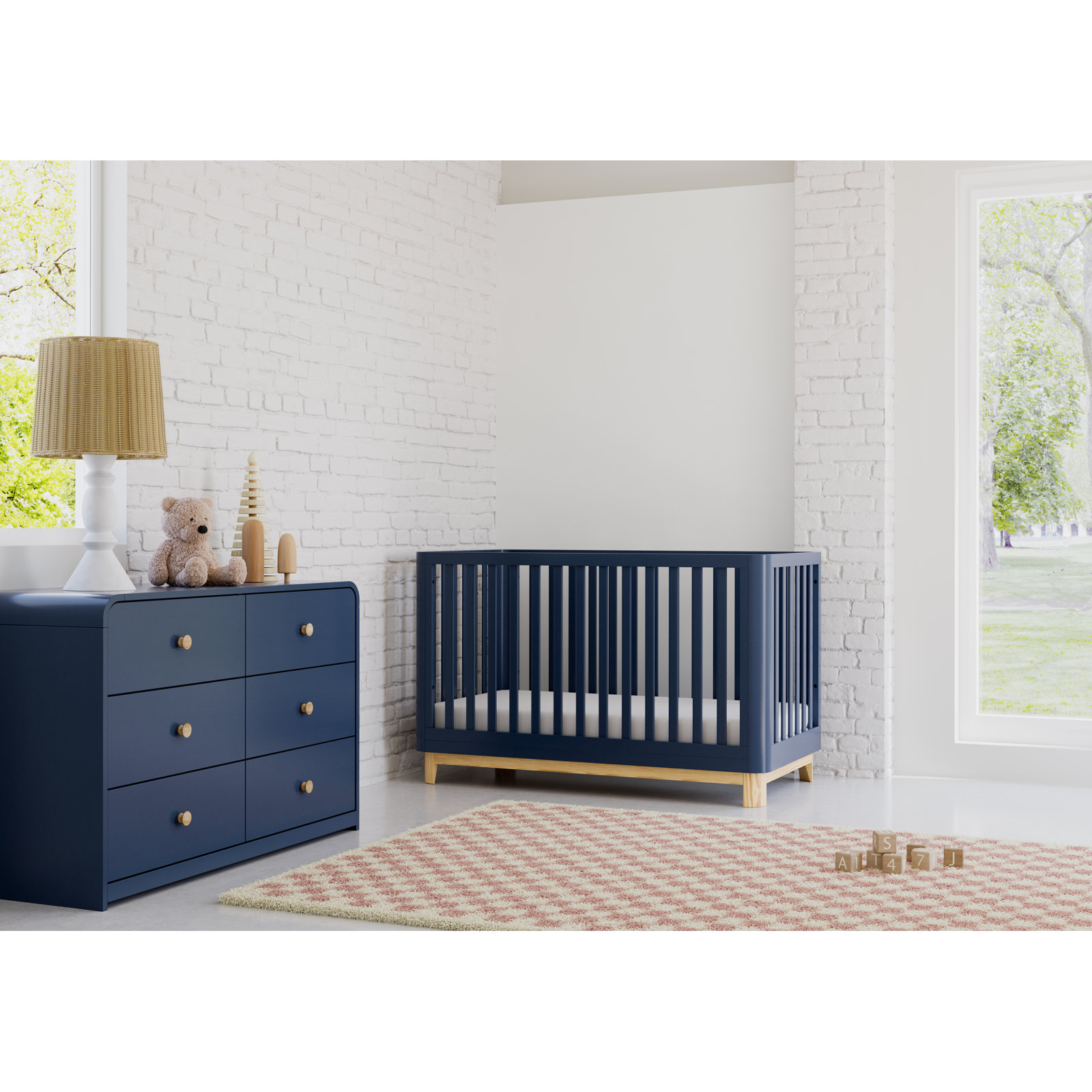 Santos 3-Piece Nursery Furniture Set, Midnight Blue