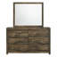 Commode double à 6 tiroirs avec miroir Montijo