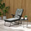 Chaise longue d'extérieur en acier Tenley