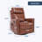 Leather Swivel Manual Recliner Chair with Heat Massage-1798033204
