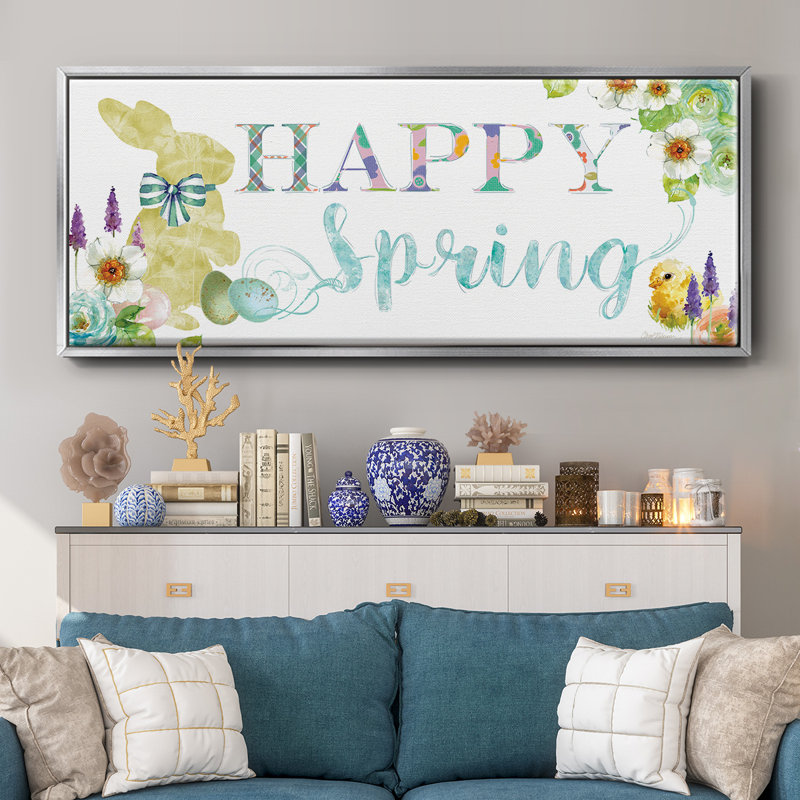 Joyeux printemps, toile encadrée, H 24 po x l 60 po