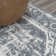 Mahinudin Bold Distressed Medallion Low-Pile Machine-Washable Cream/Blue Rug