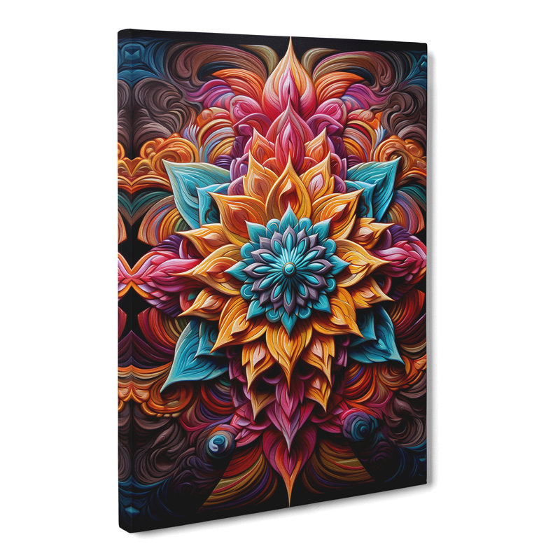 Mandala Hard Edge Painting No.3 - Print, 60cm H x 40cm W x 3cm D