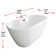 59 Inch Bathtub in Glossy White with Trim
