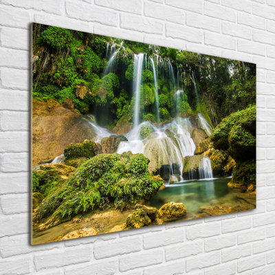 Waterfall - No Frame Print on Glass