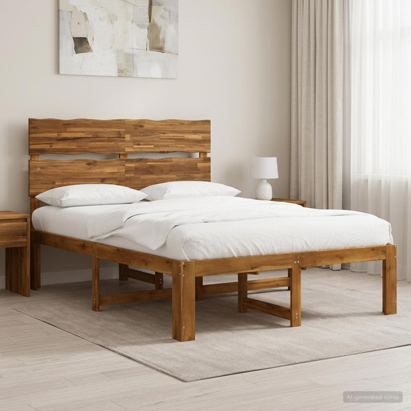 Bed, European Double (140 x 200 cm), Natural