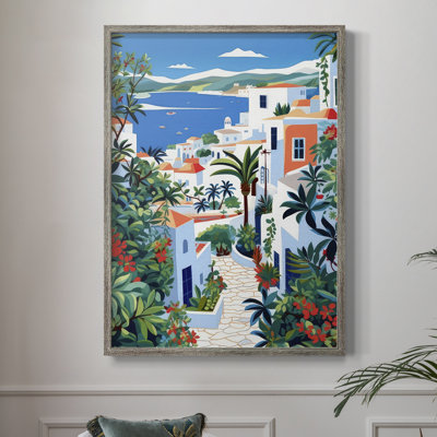 «Garden By the Sea», reproduction encadrée - bois massif