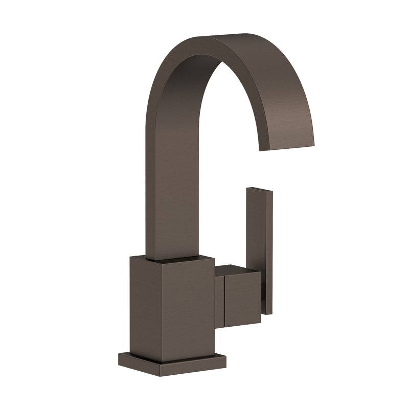 Secant Single Hole Bathroom Faucet with Drain Assembly, English Bronze