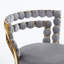 Élégant tabouret de bar gris avec des pieds dorés, une assise confortable, convient aux tabourets de café, des coussins moelleux et des espaces de vie idéaux