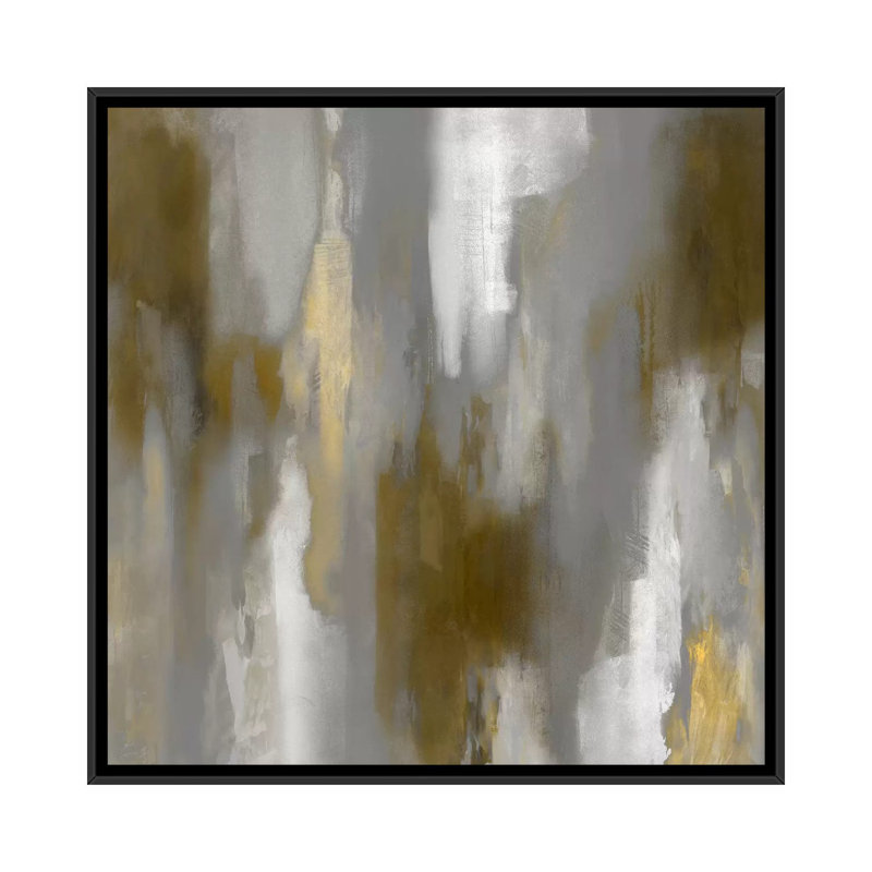 « apex gold iv », impression sur toile, H 18 po x l 18 po x P 1,5 po, Toile avec cadre noir, Pas de tapis