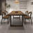 Nut-Brown Rectangular Solid Wood Dining Table-1319067101