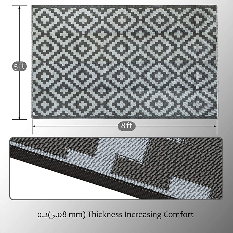 Aurora-Lily Geometric Indoor / Outdoor Rug