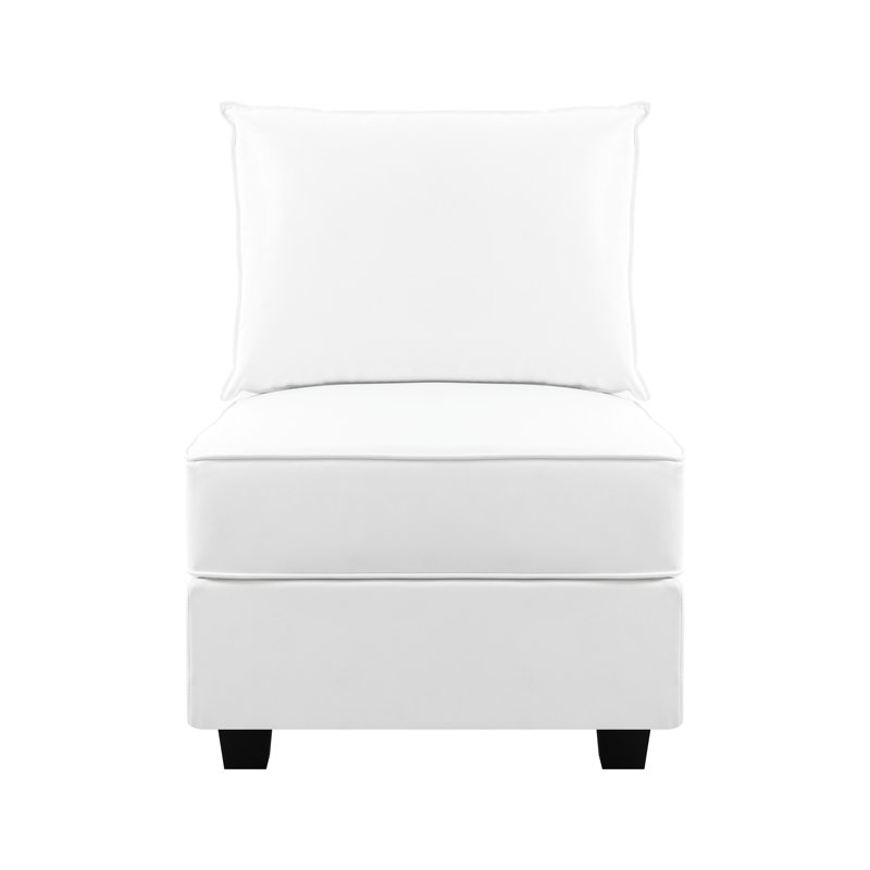 Canapé modulaire personnalisable Ruebin, Cuir vif blanc éclatant