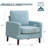 Stylish Upholstered Fabric Accent Chair with Sturdy Solid Wood Legs-895541245