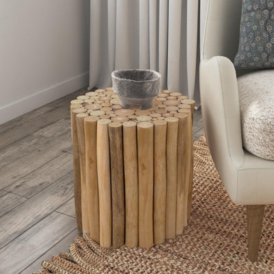 Amhold Solid Wood Top End Table
