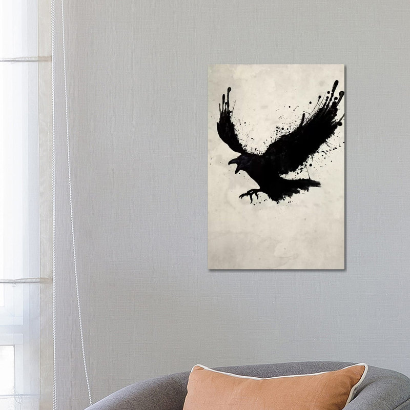 Raven by Nicklas Gustafsson - Wrapped Canvas Painting, 66.04 cm H x 45.72 cm W x 1.91 cm D