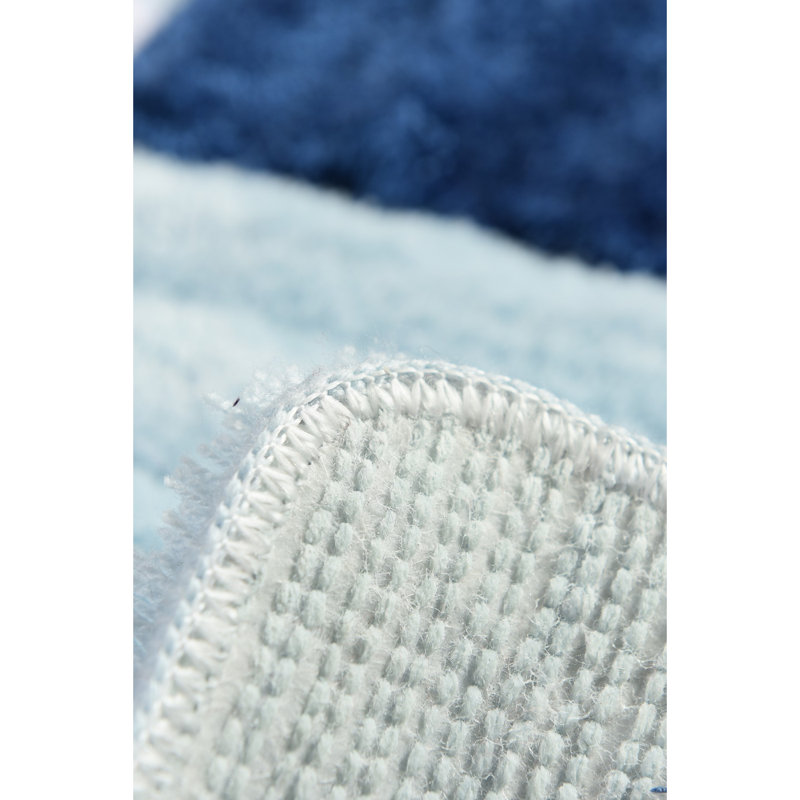 Tapis pour salle de bain Emylie, Bleu / Bleu foncé