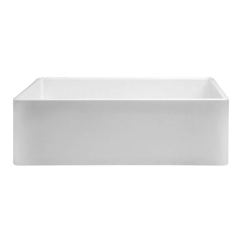 35.88'' L Single Bowl Fireclay Kitchen Sink, White