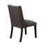2 chaises de salle à manger, à oreilles de style moderne, siège en tissu de polyfibre noir cendré et bois d'hévéa, bouton, cadre de couleur foncée pour améliorer le design à oreilles, bois de bouleau et cadre, décor