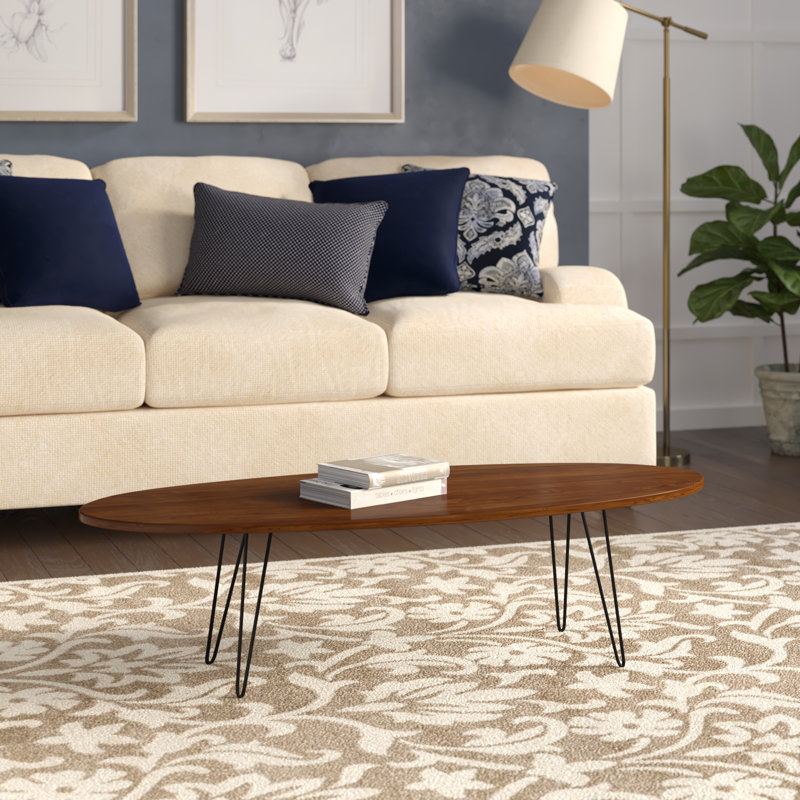 4 Legs Coffee Table, Light Walnut