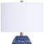 Lampe de table 24,3 po en céramique marine avec apparence élégante, abat-jour en tissu et interrupteur rotatif, compatible avec diverses ampoules à culot E26 de type A-1316311511
