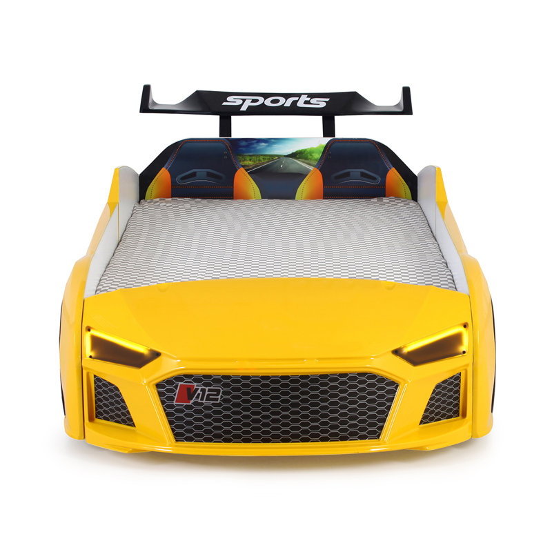 Lit standard simple Tori Cars, Jaune