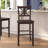 Commercial Grade Solid Wood Modern Farmhouse Cross Back Dining Stool with Footrest-236123759-218871160-218871157